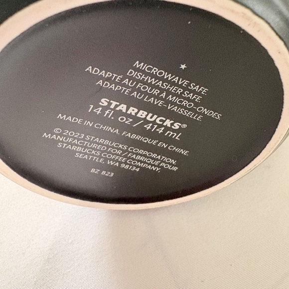 Starbucks Manuela Guillen 2023 Black Floral Mug 14 oz Microwave/Dishwasher Safe - Picture 9 of 9